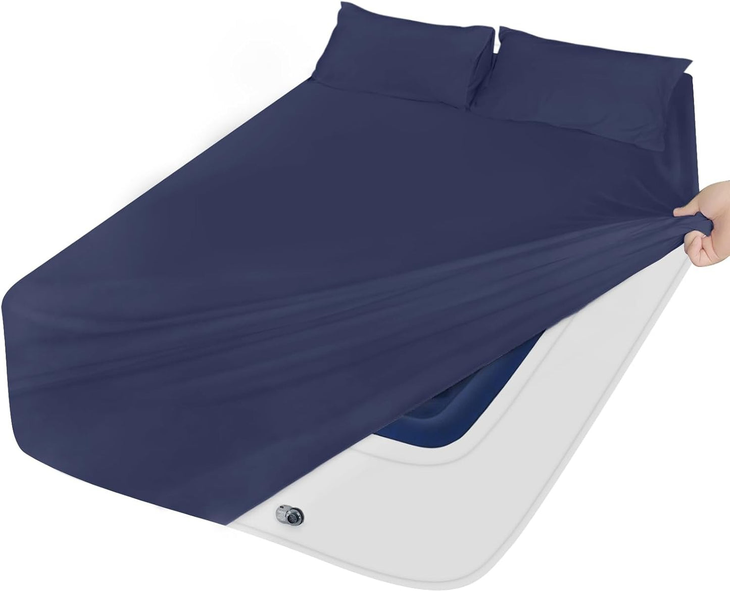 Extra Deep Pocket Queen Sheet Sets for Air Mattress - Sheets with Pocket on Side