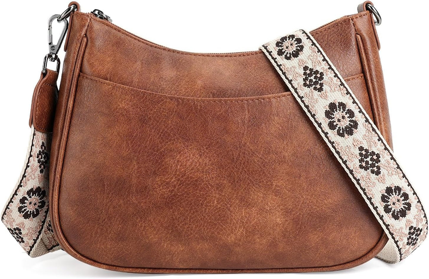 Trendy Leather Crossbody Purse with Adjustable Strap, Women's Shoulder Handbag