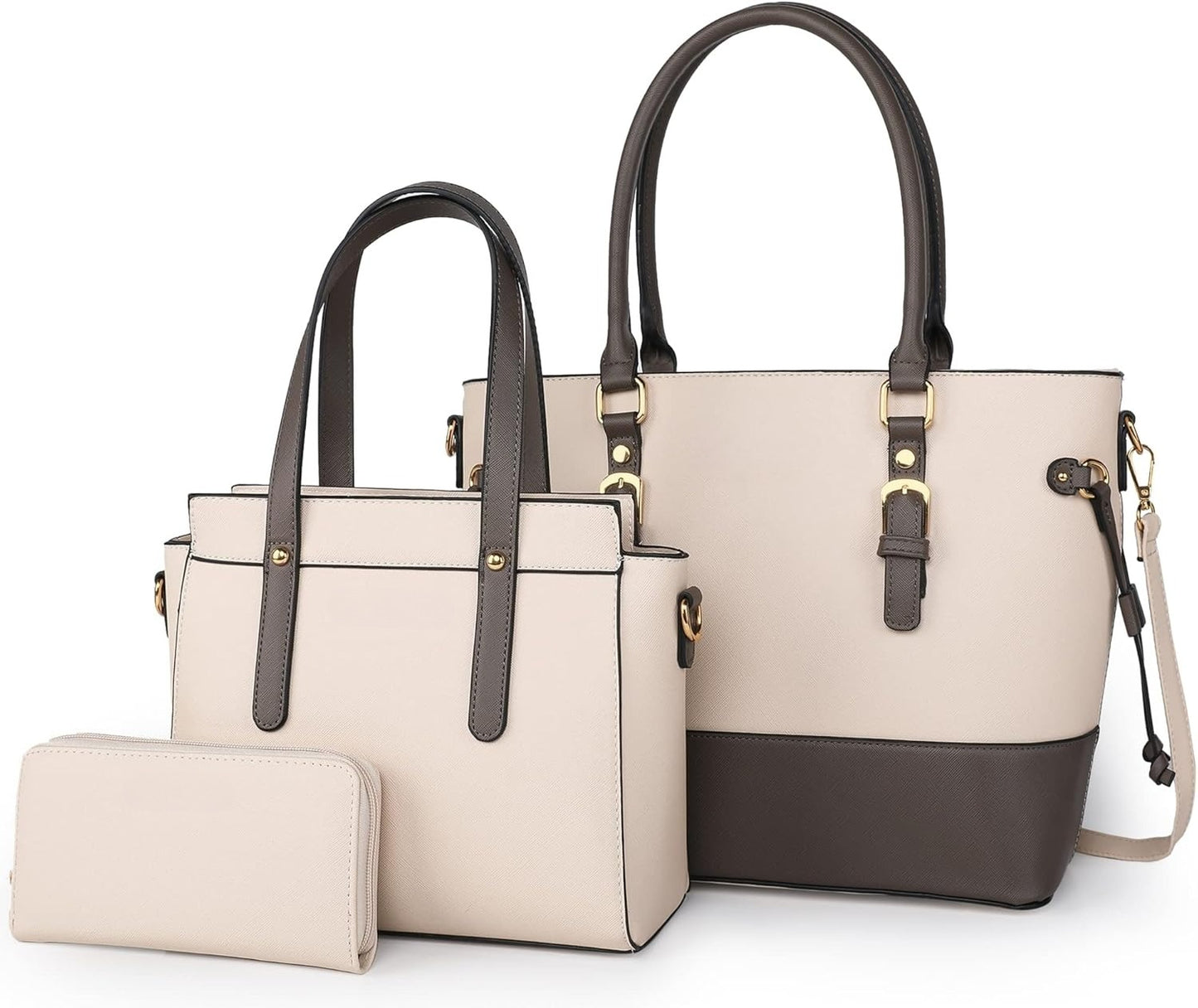 West 3PCS Purses for Women Tote Bag and Wallet Set Shoulder Satchel Handbags