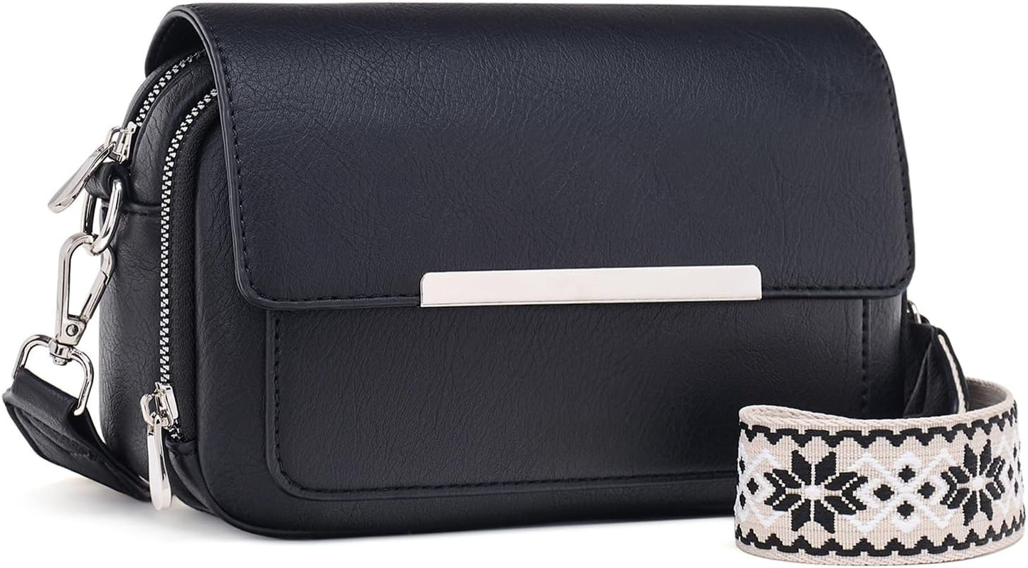 Crossbody Bags for Women Small Crossbody Wallet Purses with Card Slots Leather Shoulder Handbags