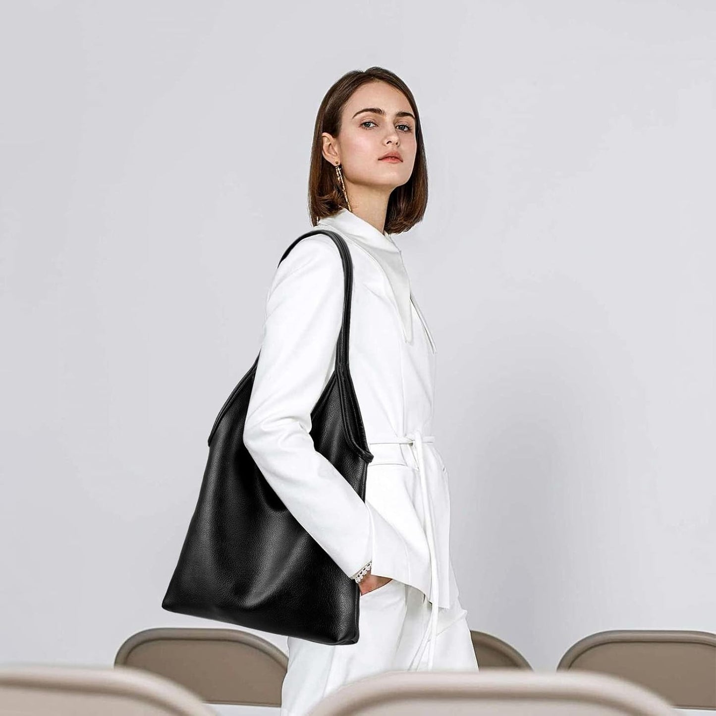 Slouchy Hobo Bags for Women Soft Designer Shoulder Purses Ladies Top Handle Handbag