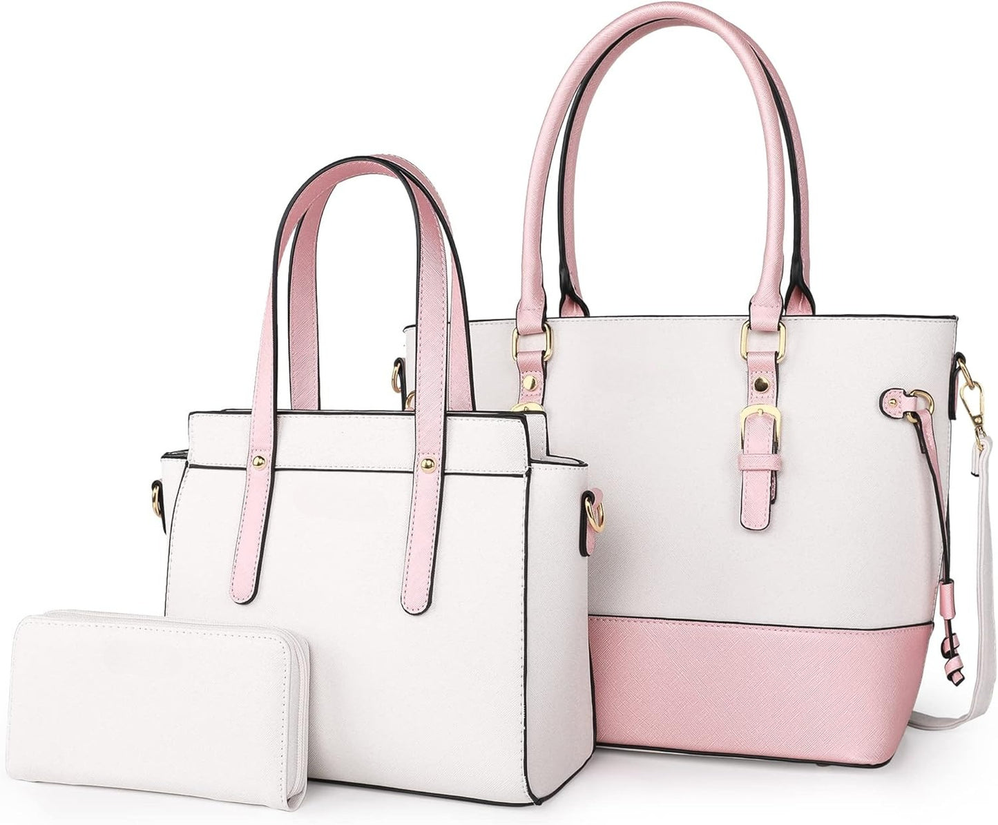 West 3PCS Purses for Women Tote Bag and Wallet Set Shoulder Satchel Handbags