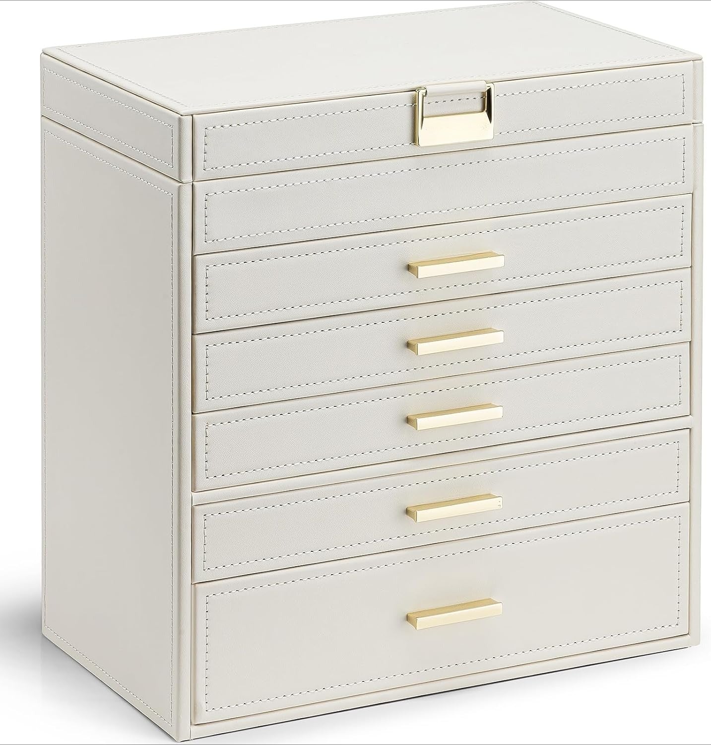 6 Layer Large Jewelry Box - Jewelry Box Organizer for Drawer Necklace Ring Bracelet and Watch
