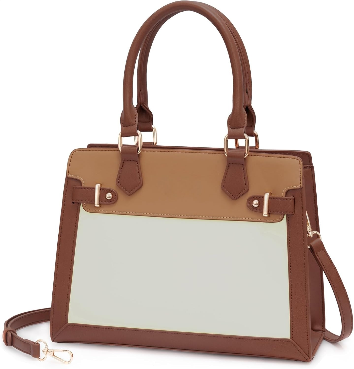Handbags for Women, Tote Shoulder Bag Satchel Black Purse and PU Leather Top Handle for ladies