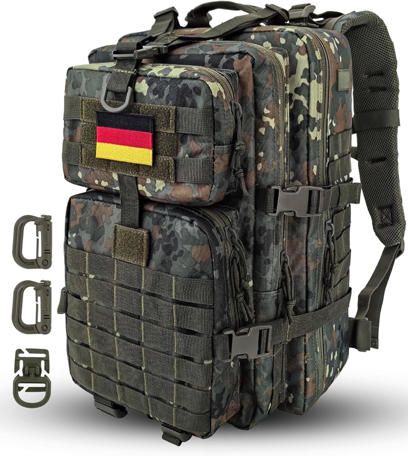 MOLLE Assault Pack, Tactical Backpack Military Army Camping Rucksack, 3-Day Pack Trip, D-Rings