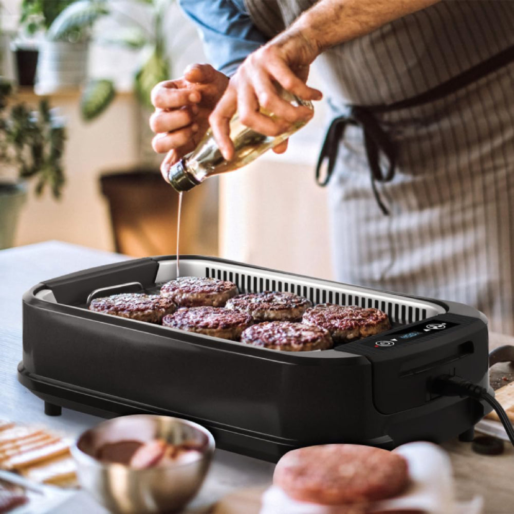 Nebula Vortex Smokeless Indoor Grill With Glass Lid