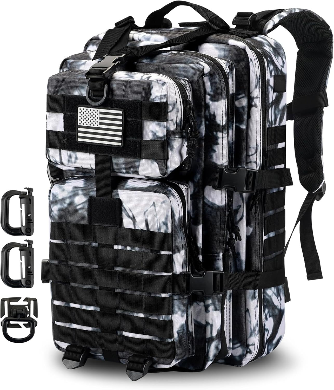 MOLLE Assault Pack, Tactical Backpack Military Army Camping Rucksack, 3-Day Pack Trip, D-Rings