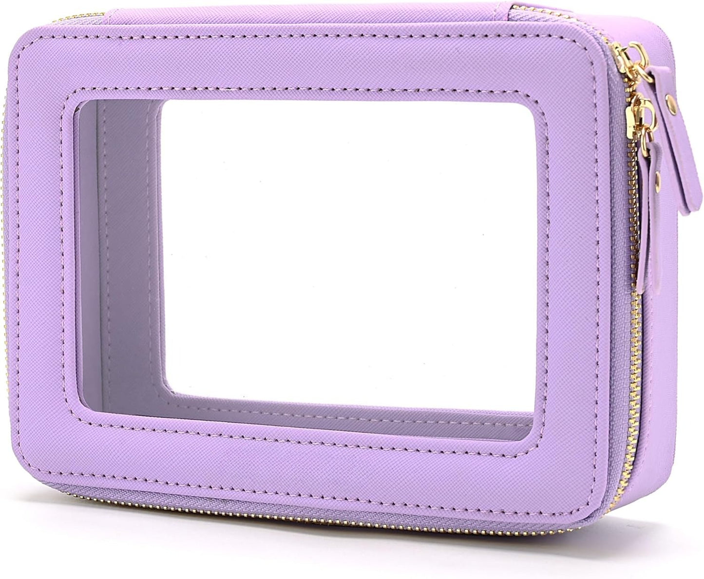 Clear Makeup Bag Organizer, Travel Toiletry Bag Cosmetic Case for Women, Portable Make Up Skincare Pouch Bag