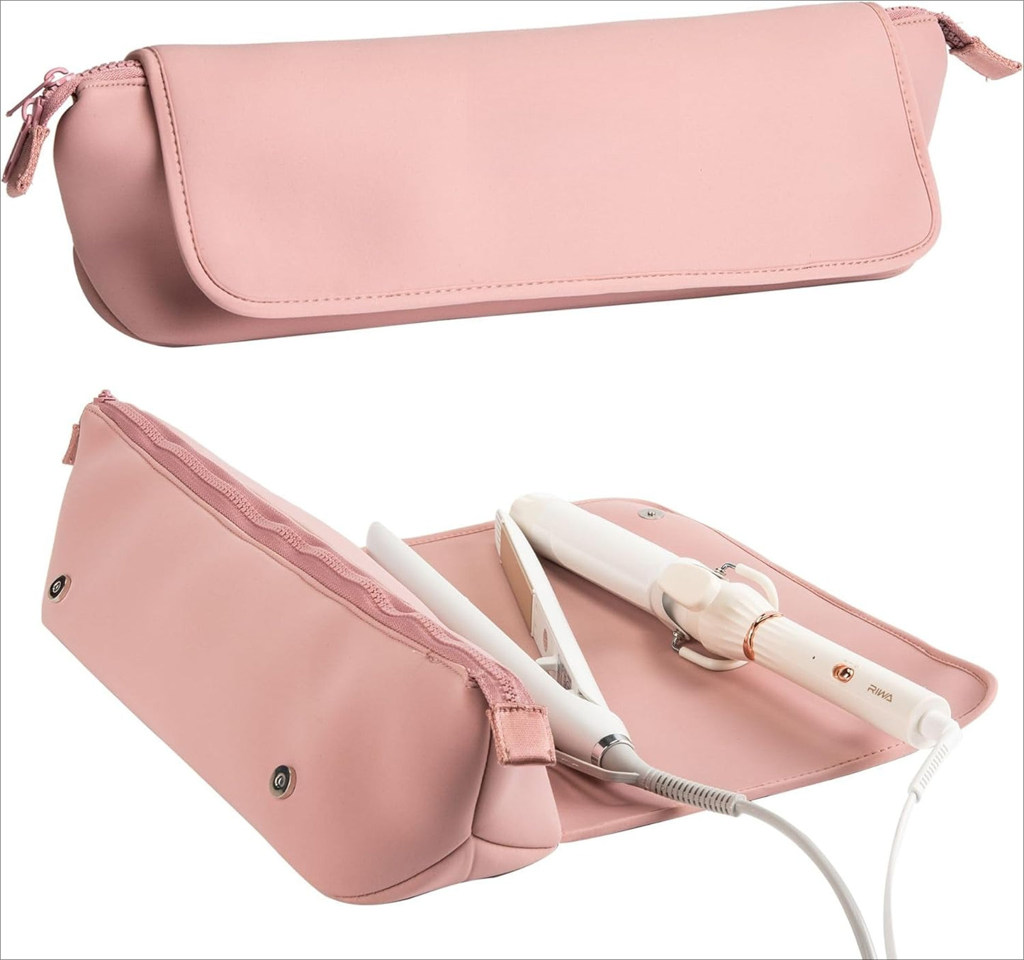 Hair Tools Travel Bag and Heat Resistant Mat ,  2-in-1 design, with Interior Pockets, Portable Organizer
