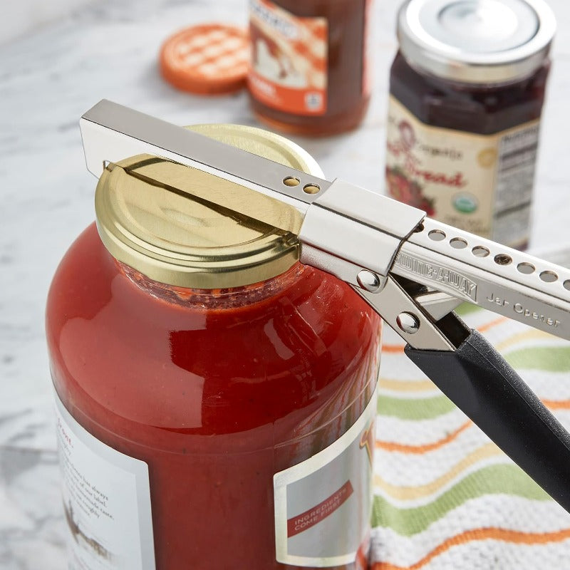 7.5-Inch, Adjustable Multifunctional Stainless Steel Can Opener with Grippe