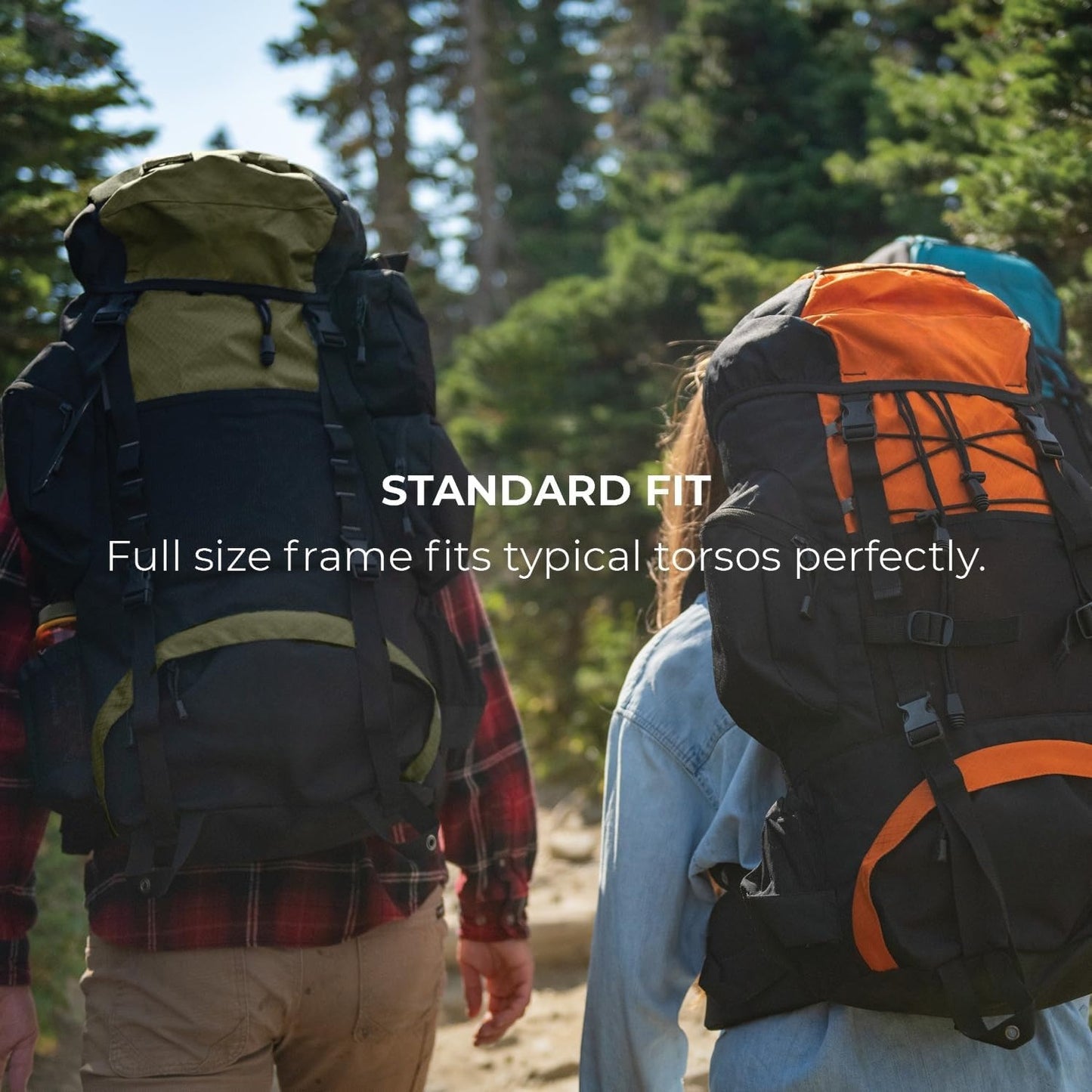 65L Internal Frame Backpack for Hiking, Camping, Backpacking, Rain Cover Included, Olive