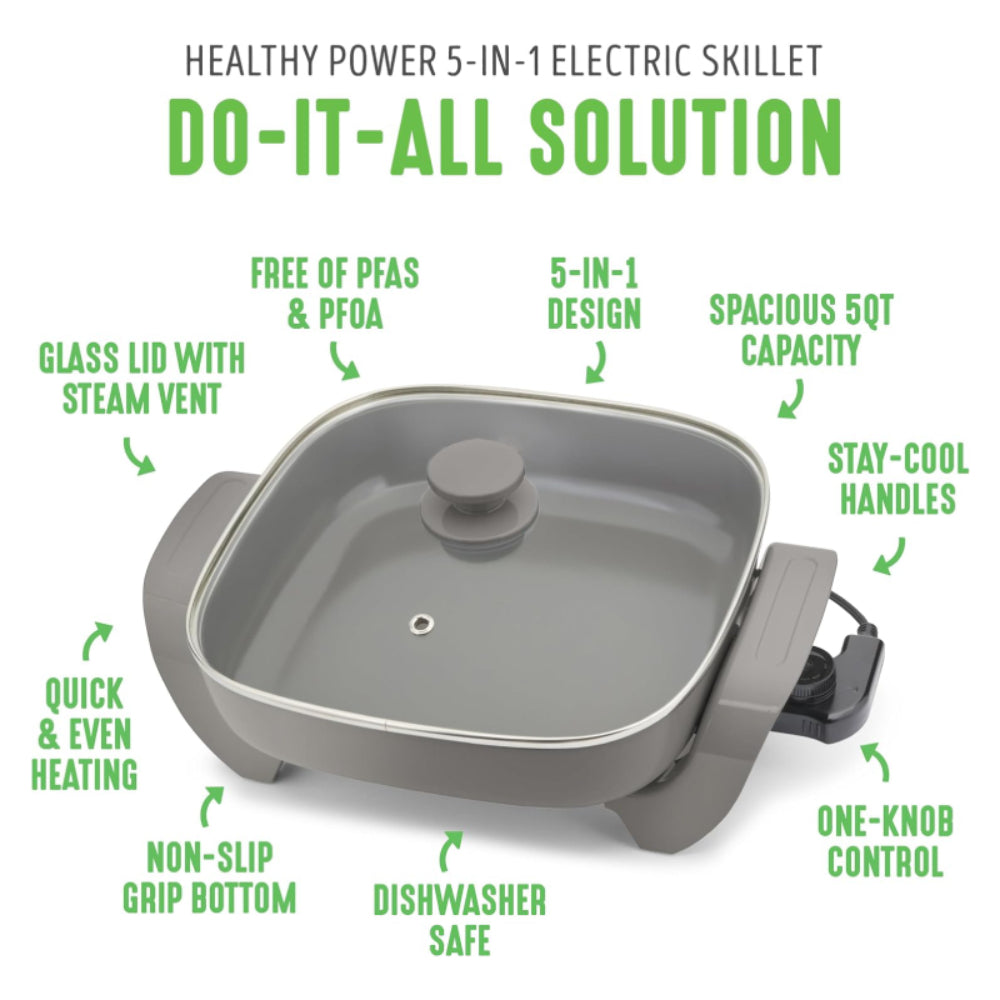 Nebula Vortex Healthy Ceramic Nonstick Electric Skillet
