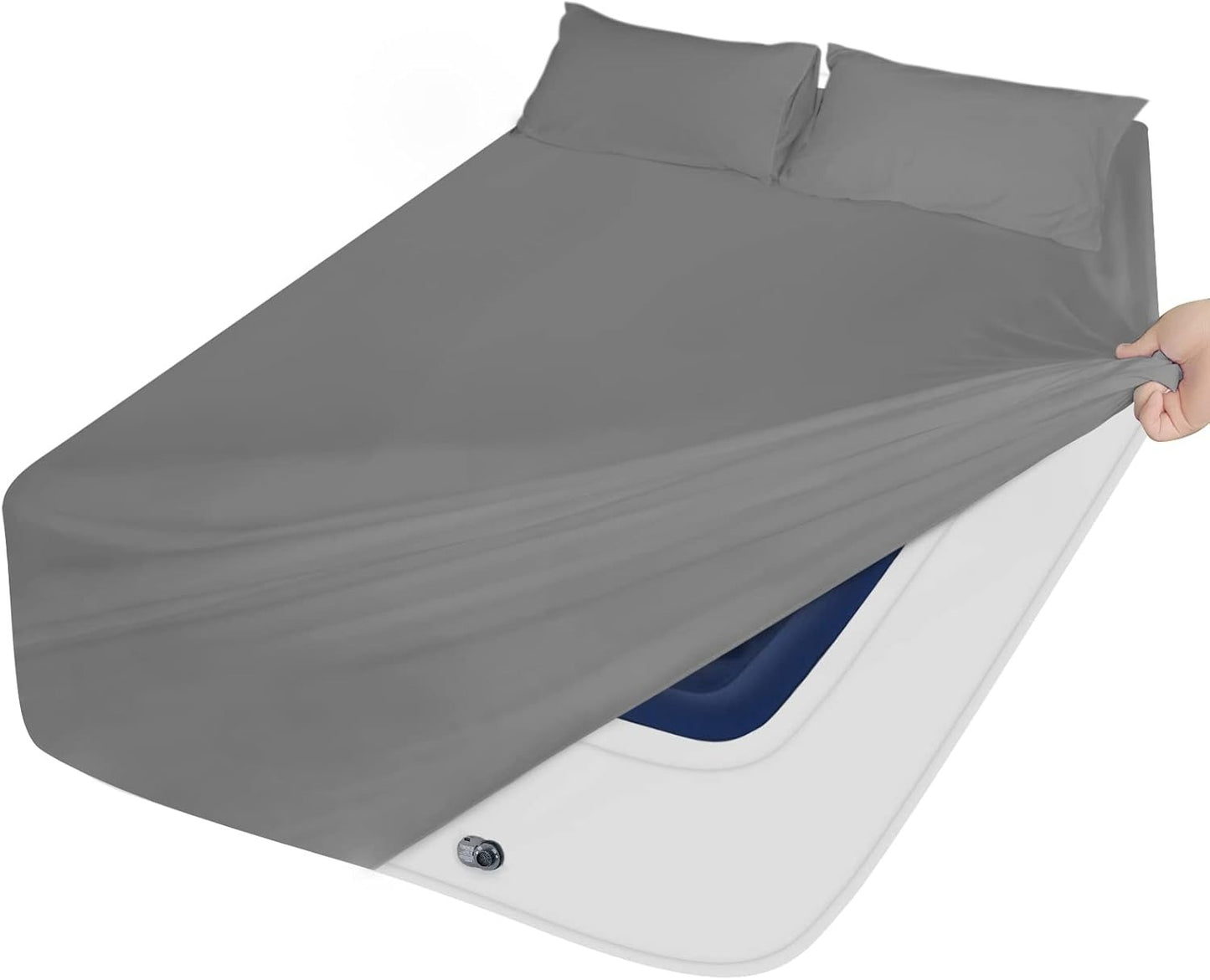 Extra Deep Pocket Queen Sheet Sets for Air Mattress - Sheets with Pocket on Side