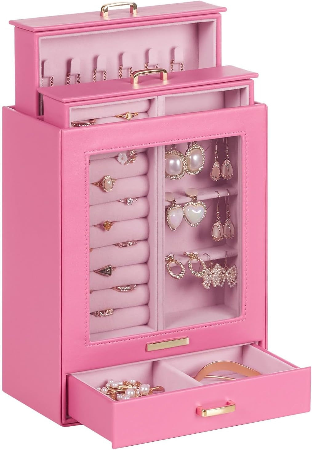 Jewelry Organizer Jewelry Box for Necklaces Rings Earrings Gift Bracelets Storage Case
