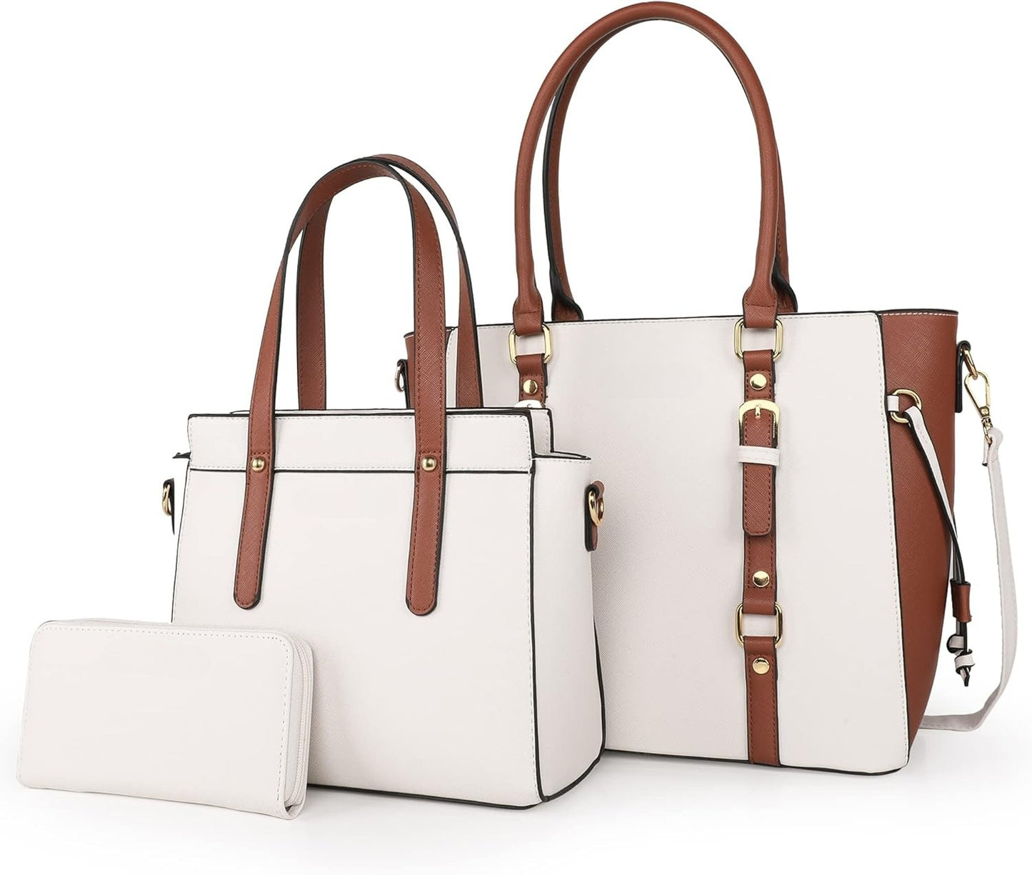 West 3PCS Purses for Women Tote Bag and Wallet Set Shoulder Satchel Handbags