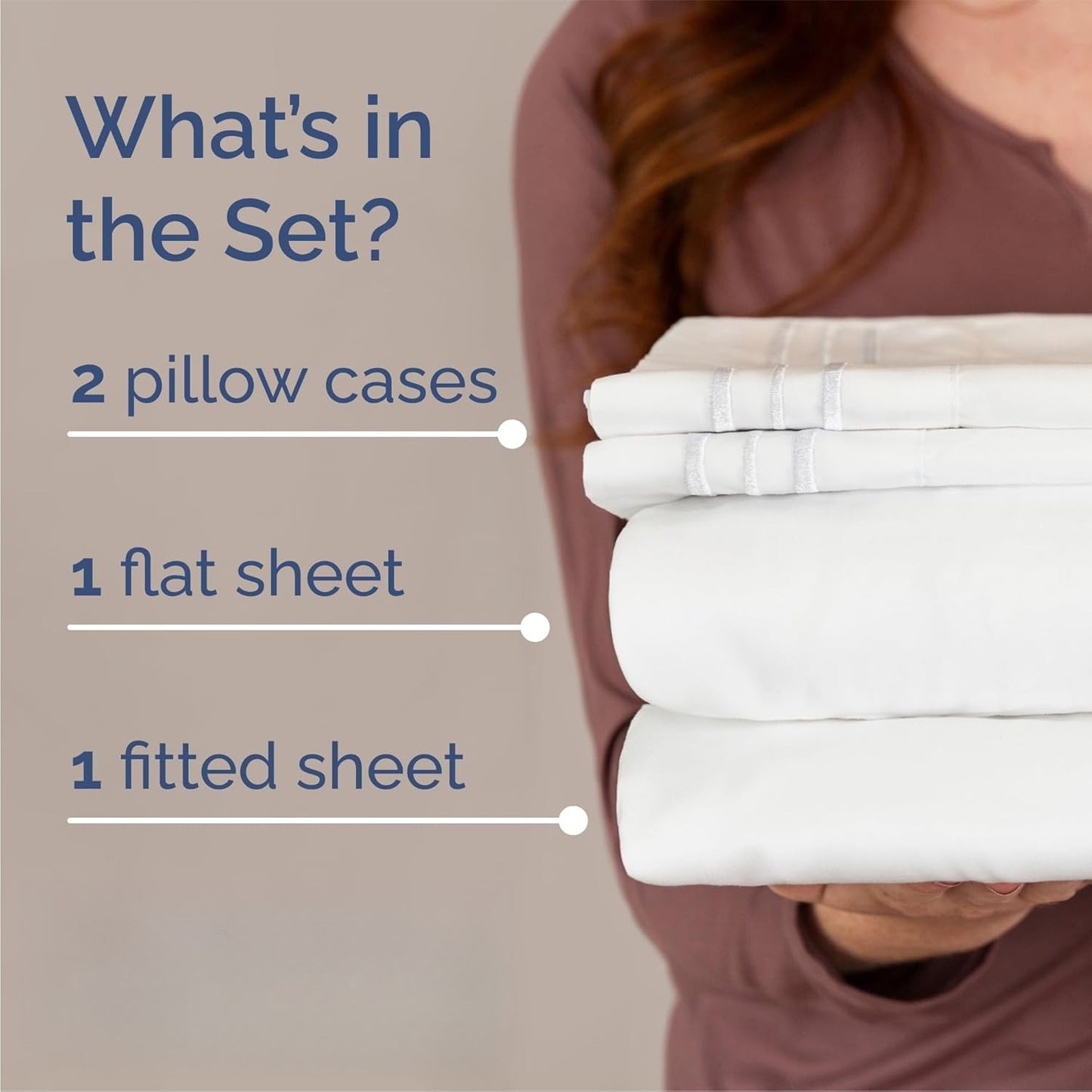 Queen Size 4 count Sheet Set - Comfy Breathable & Cooling Bed  Deep Pockets, Easy Secure Fit