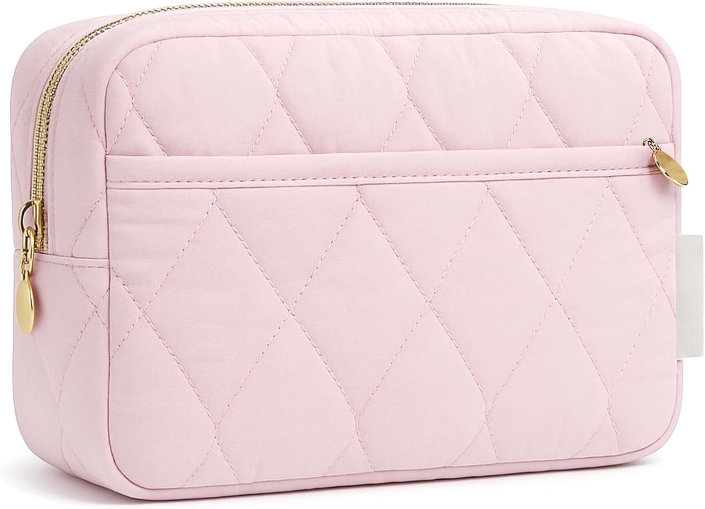 Makeup Bag, Travel Cosmetic Bag, Puffy Padded Toiletry Bag for Women, Wide-open Pouch Purse
