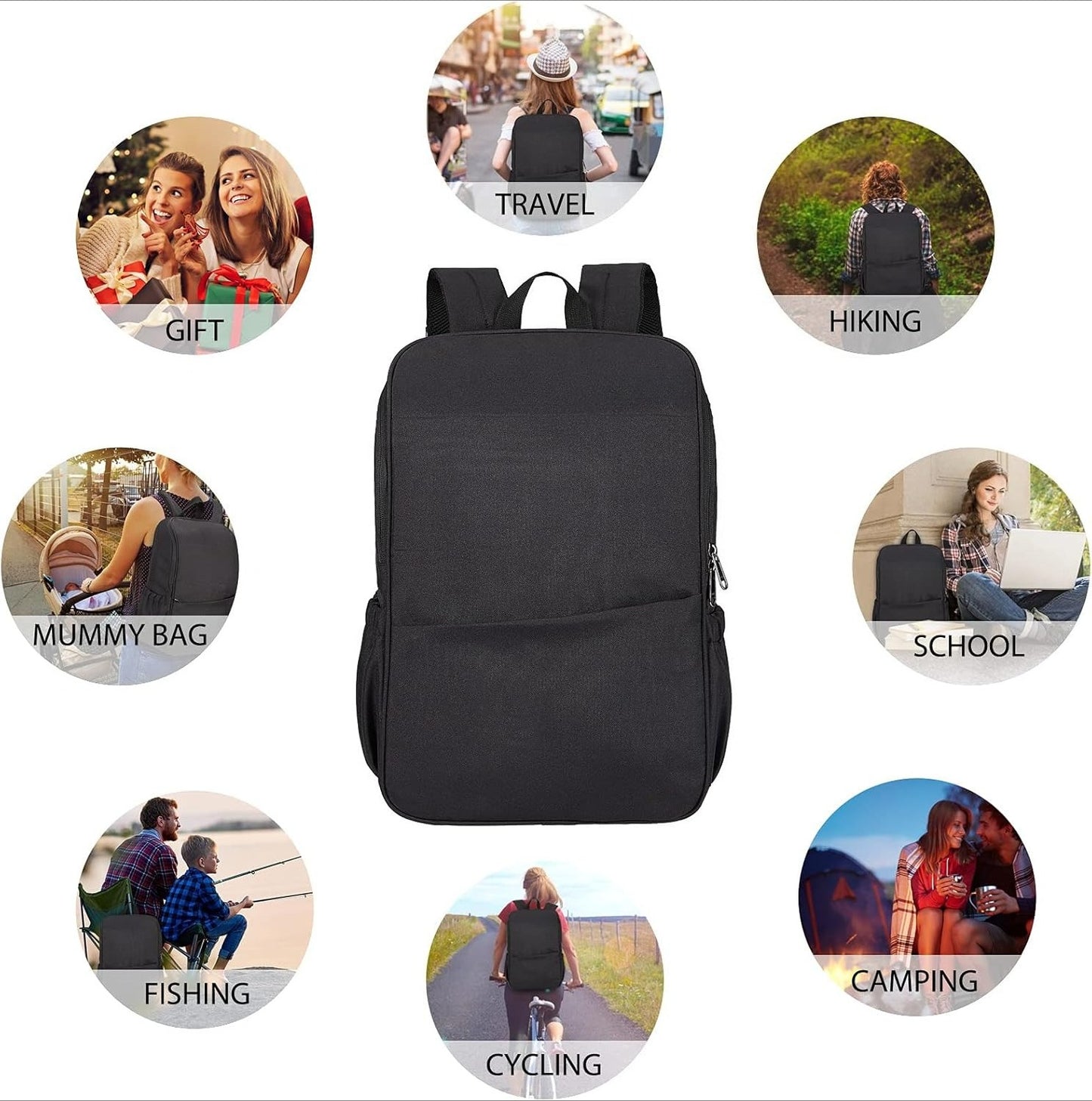 Deep Storage Laptop Backpack with USB Charging Port[Water Resistant]  15 Inch Laptop