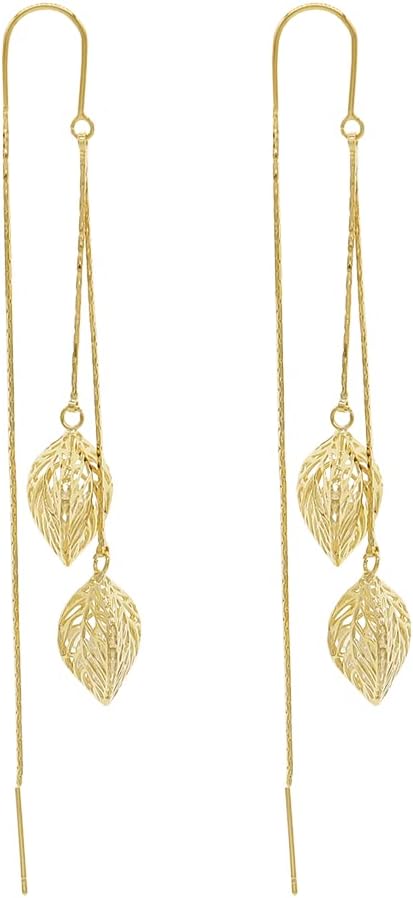 Sonateomber Gold Long Chain Threader Earrings for Women - Fashion Statement Drop Dangle Thread Earrings Jewelry Gift