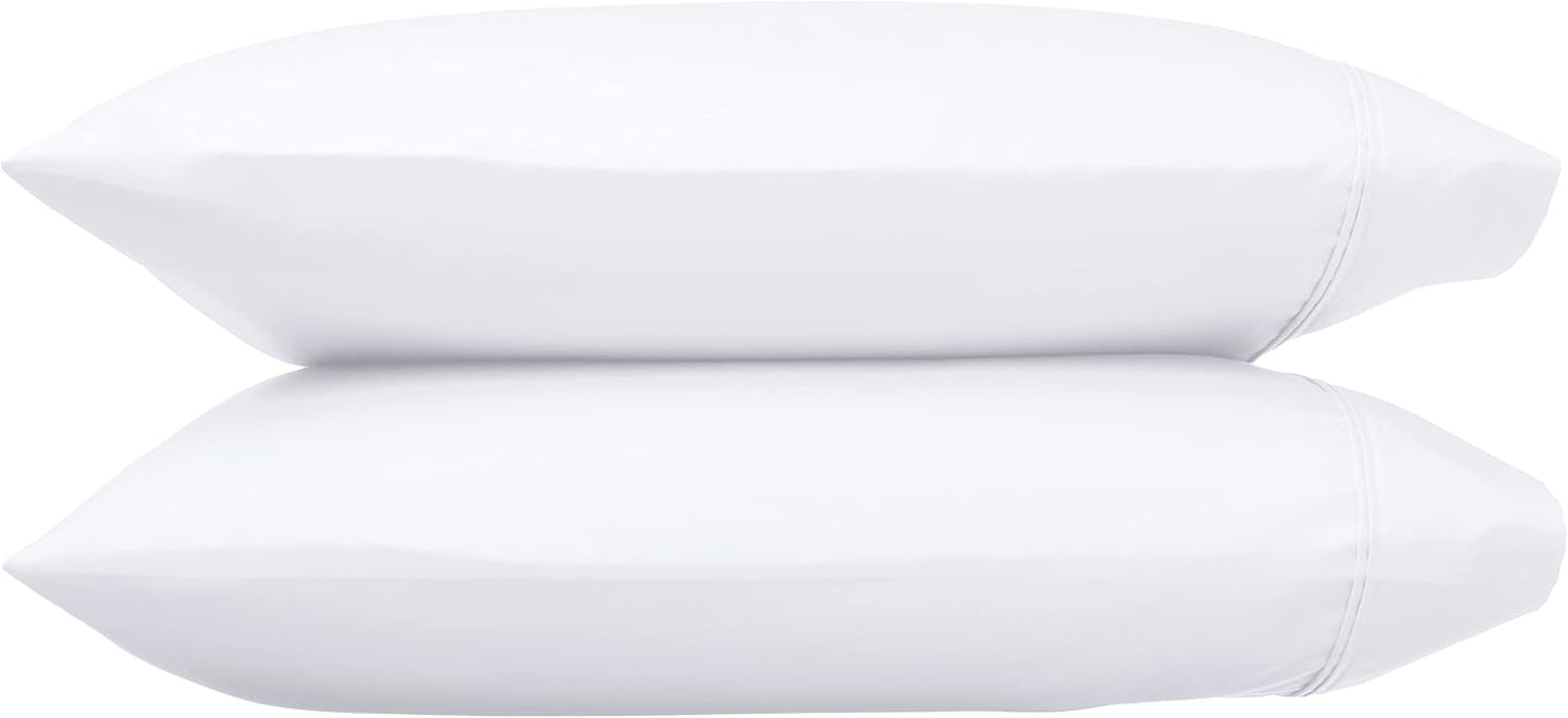 400 Thread Count Cotton Pillow Case, Standard, 30" L x 20" W, White - Set of 2, Pillows Not Included