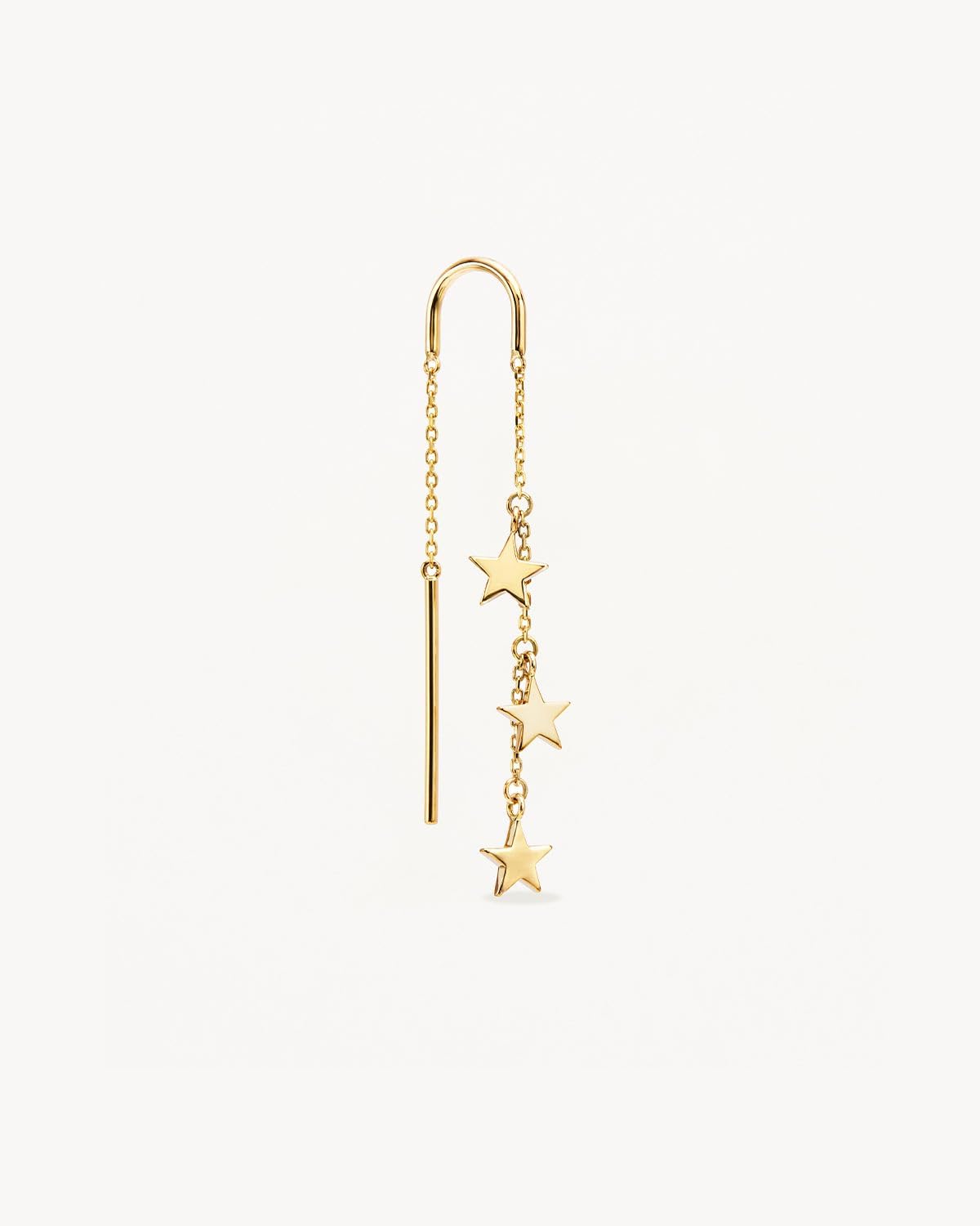 Dangle Threader Earrings for Women: Dainty 14k Gold Plated Drop Long Chain Earrings Trendy  Non Tarnish Elegant Cubic