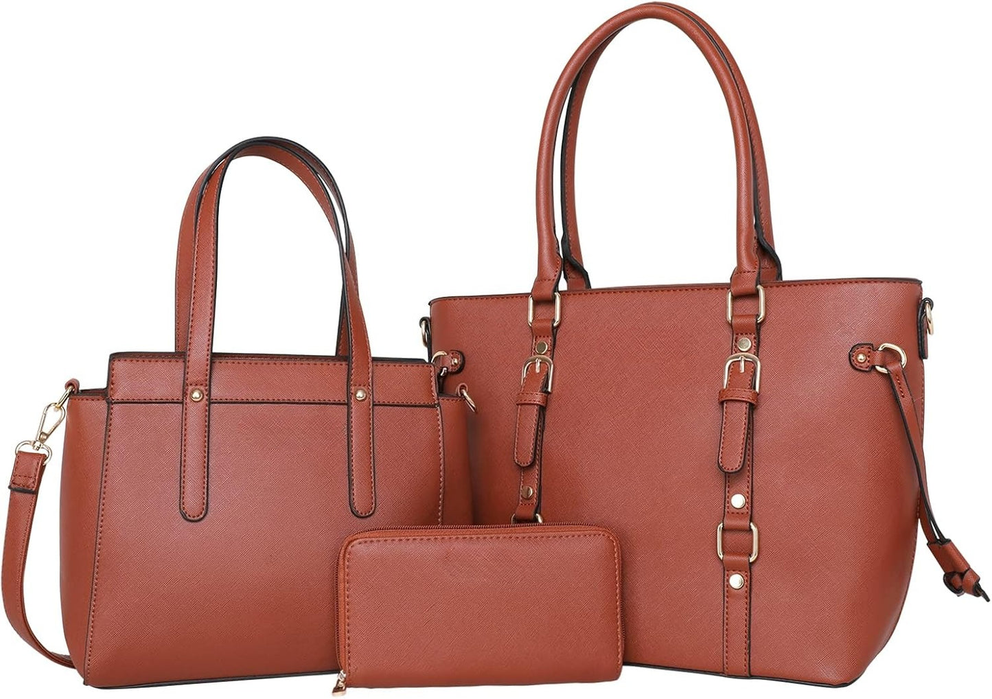 West 3PCS Purses for Women Tote Bag and Wallet Set Shoulder Satchel Handbags