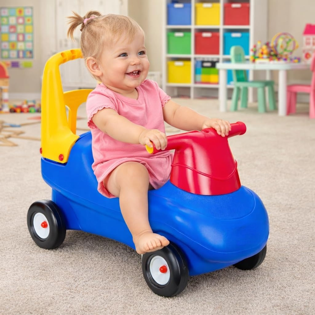 OMOMMD Little Tikes Push and Ride Racer – (Amazon Exclusive), 22"L x 10"W x 17"H with screws
