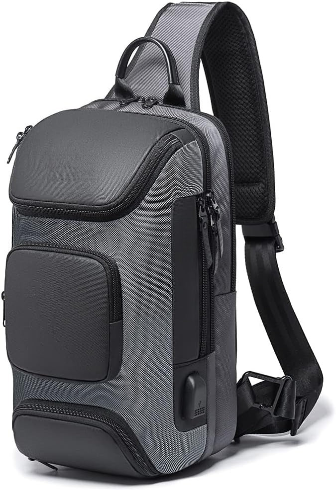 Sling Bag, Waterproof Crossbody Backpack, Shoulder Bag for Men