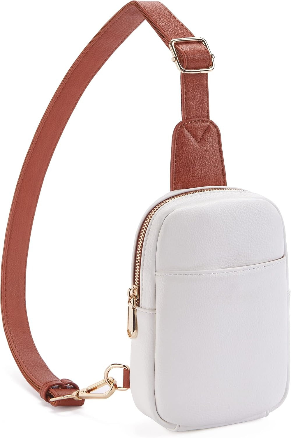 Small Sling Bag for Women Leather Crossbody Fanny Packs Chest Bag for Women