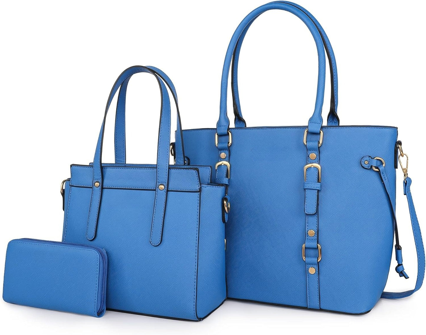 West 3PCS Purses for Women Tote Bag and Wallet Set Shoulder Satchel Handbags