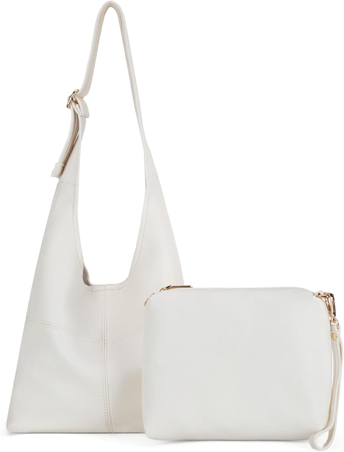 Hobo Bags Purse for Women Ultra Soft Foldable Shoulder Slouchy Handbags with Cosmetic bag