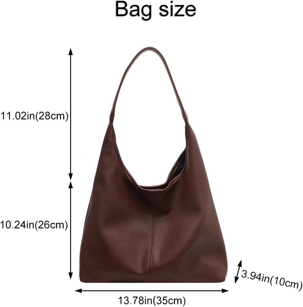 Hobo Bags for Women Slouchy Tote Bag Soft Casual PU Leather Handbags