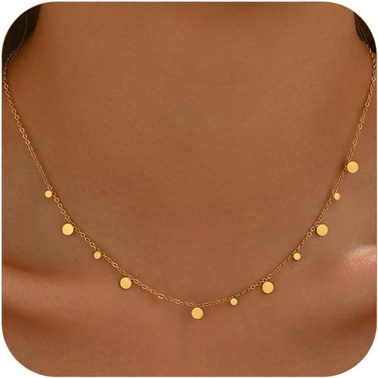 Colorful Beaded Necklace - Freshwater Pearl & Evil Eye Pendant, Stainless Steel 18K Gold Plated Y2K Trendy Jewelry for Women & Teen Girls