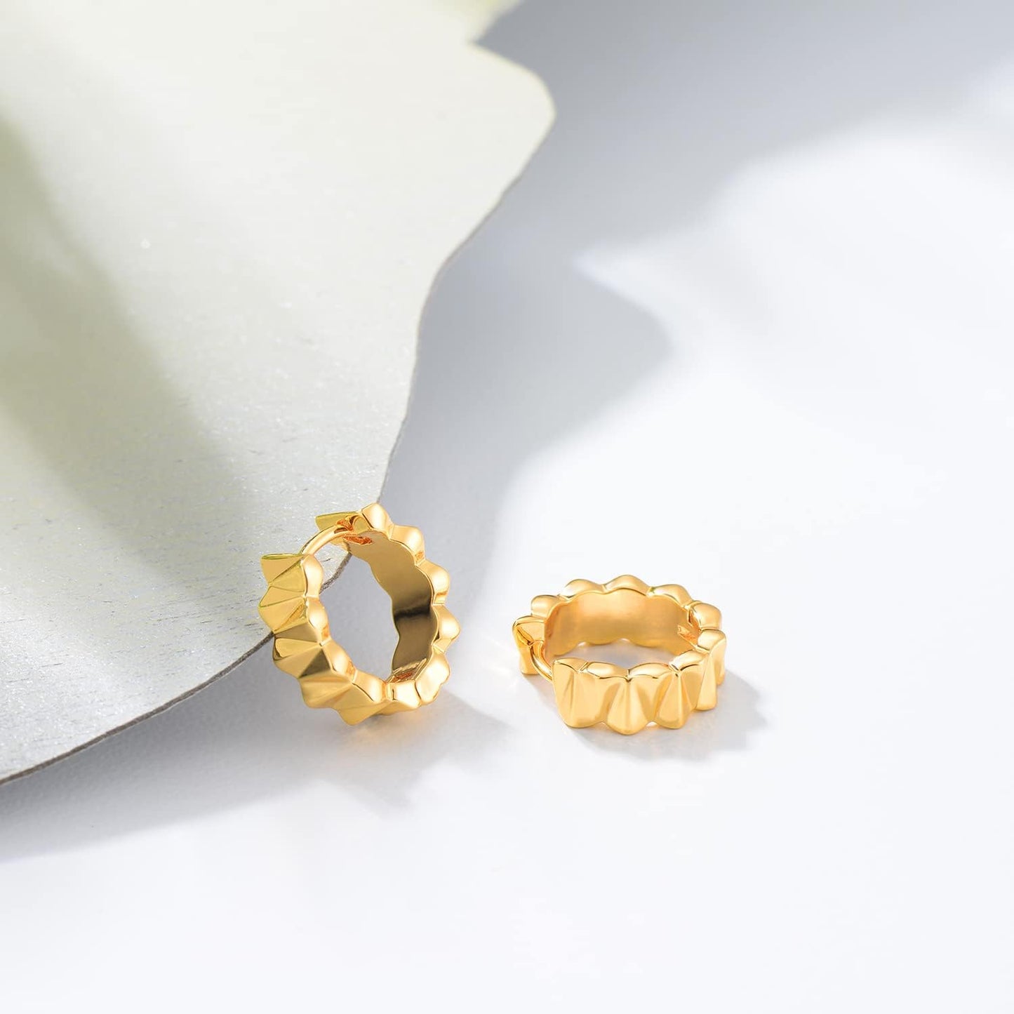 Cubic Zirconia Huggie Earrings 14k Gold Plated Tiny Earrings Small Huggie Hoop Earrings Simple Lightweight Hoops Gift for Women