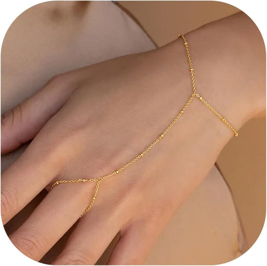 Gold Bracelets for Women,Dainty Bracelets Set for Women Trendy, Gold Bracelets Stack With Beaded, Cuban