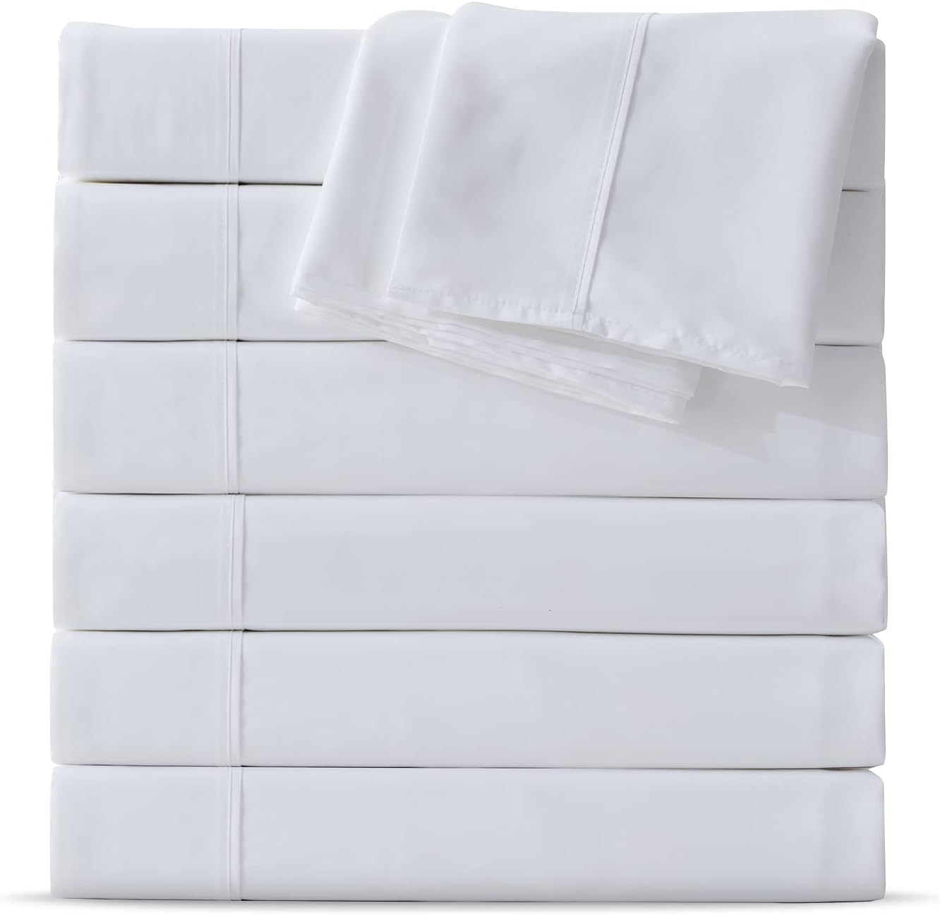 Twin Flat Sheet 6 Pack,Premium Soft & Breathable,Bulk Flat Sheets Only Twin Size
