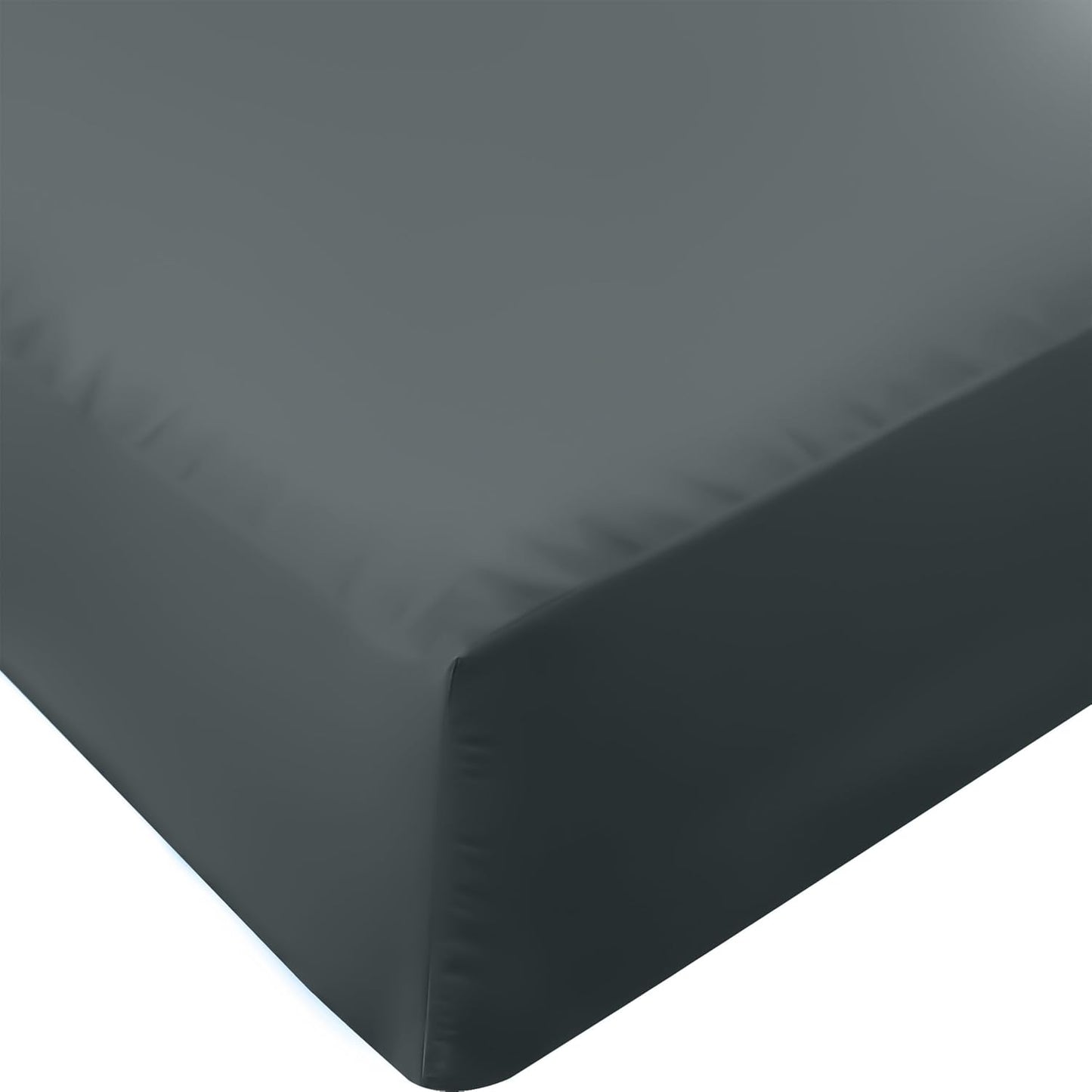 Queen Fitted Sheet - Bottom Sheet - Deep Pocket -Easy Care -1 Fitted Sheet Only (Grey)