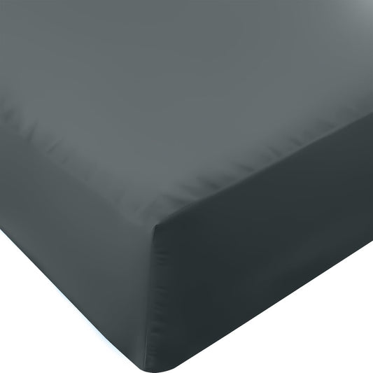 Queen Fitted Sheet - Bottom Sheet - Deep Pocket -Easy Care -1 Fitted Sheet Only (Grey)