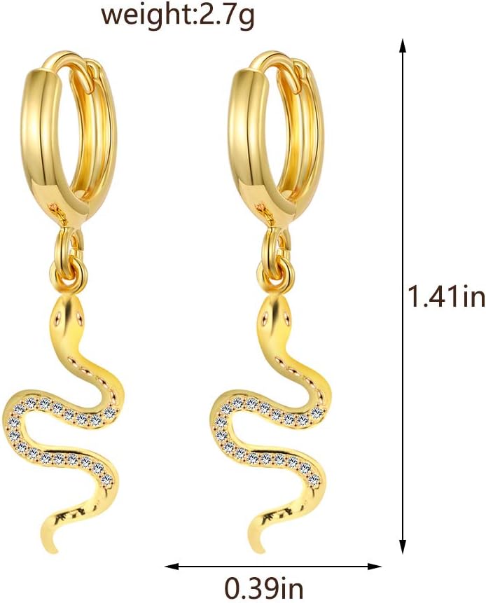 Gold Huggie Small Hoop Earrings with Charm Personalized /Star/Cross/Lock/Key 18k Gold Plated Crystal Drop Dangle Earrings for Women