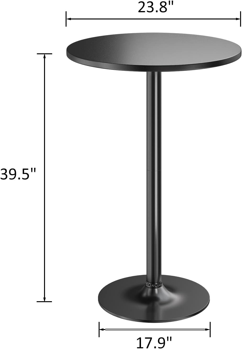 Coffee table Bistro Pub Table Round Bar Height Cocktail 23.8-Inch Top