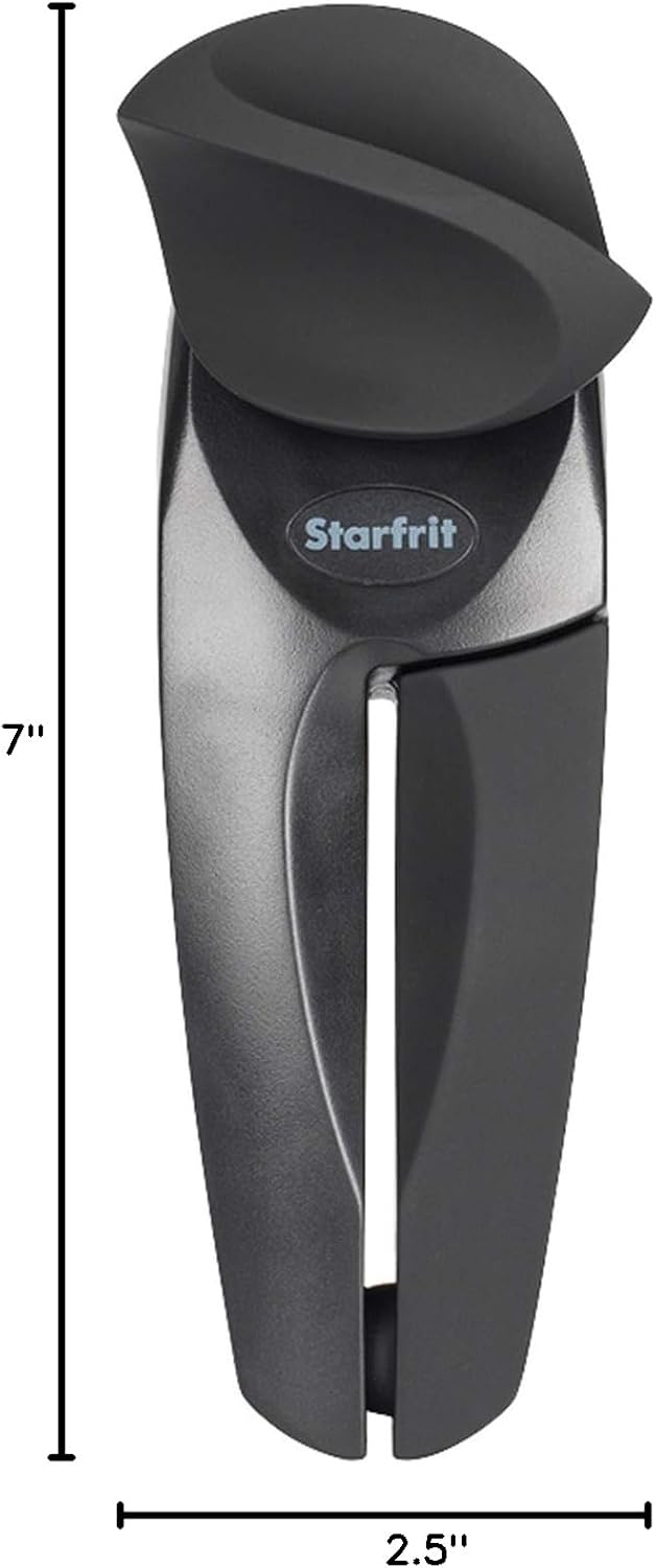 Can Opener - Safe No-Sharp-Edge Design, Holds Lid - Heavy Duty Comfort Grip