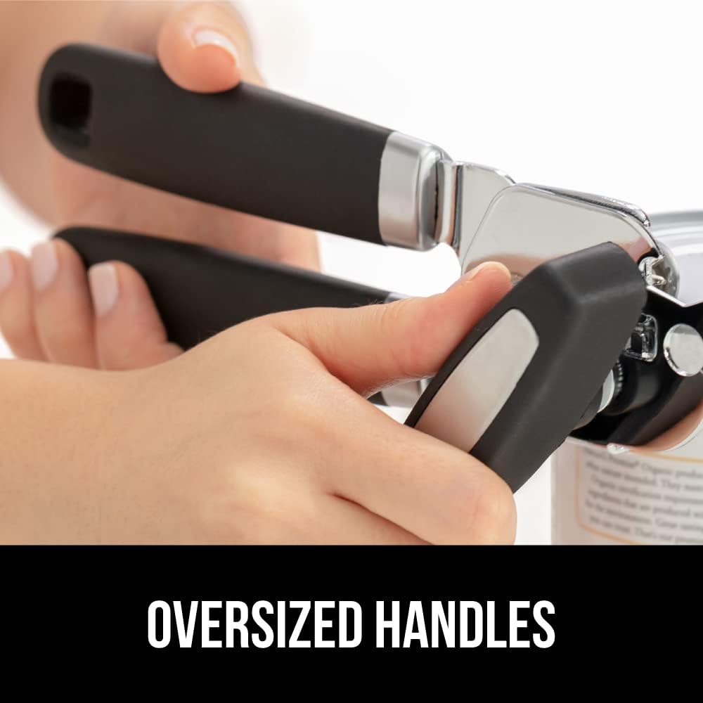 Heavy Duty Stainless Steel Smooth Edge Manual Can Opener and Bottle Openers, Soft Comfortable Handle