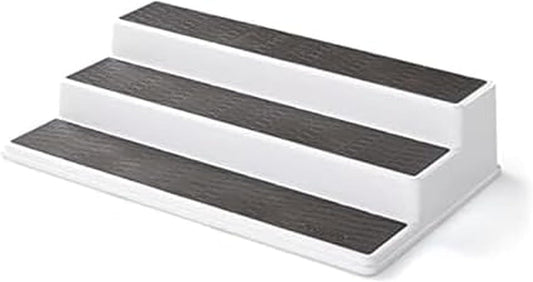 3-Tier Non-Skid Spice Rack Organizer for Kitchen Cabinet or Pantry, 15-Inch Tiered Shelf