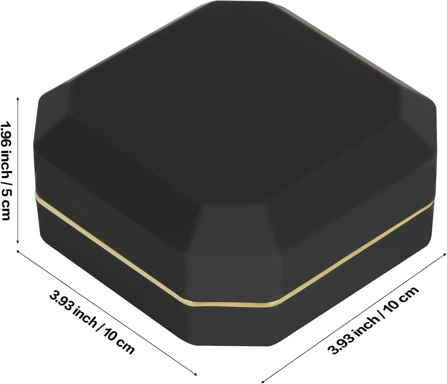 with LED Light, Small Jewelry Box for Wedding, Engagement, Proposal, Birthday and Anniversary