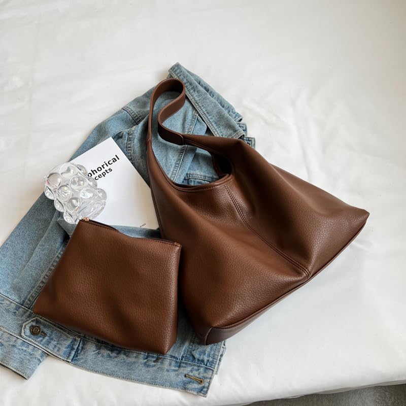 Hobo Bags for Women Slouchy Tote Bag Soft Casual PU Leather Handbags