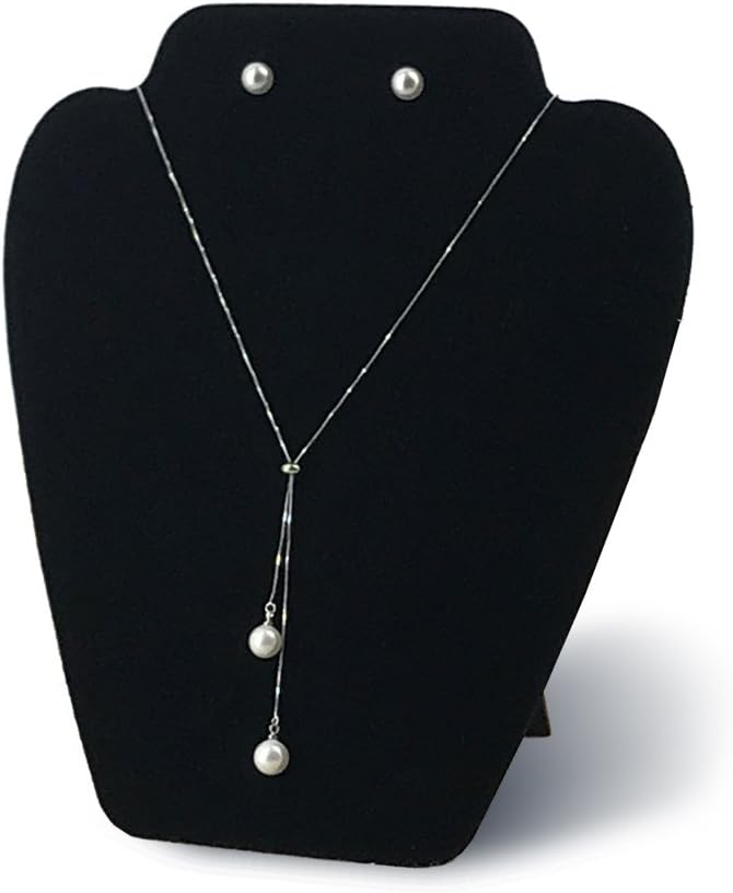 6 Pieces Black Necklace Display, Jewelry Display for Selling and Shows, Necklace Easel Stand, Collapsible Jewelry Bust Stand