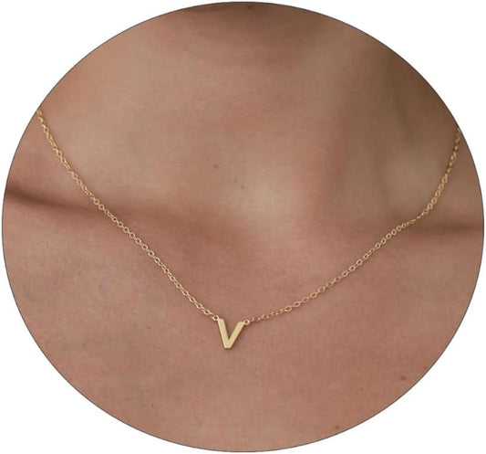 Delicate Heart Pendant Necklace, 14K Gold Plated Dainty Chain, Gift for Women
