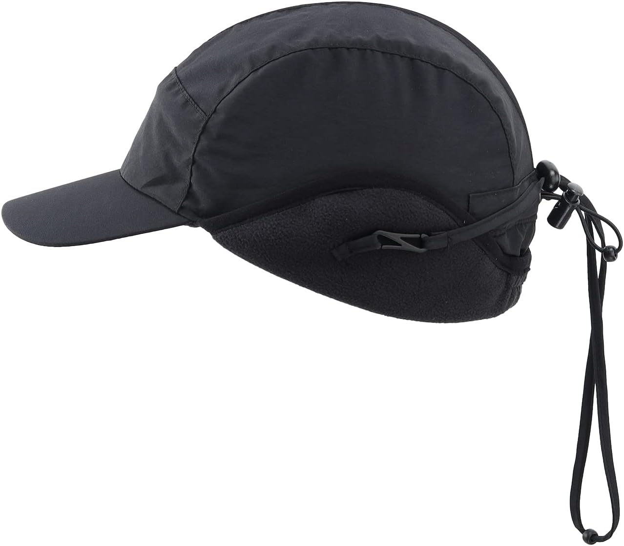 Waterproof Men's Winter Hats with Visor Warm Fleece Lined Baseball Cap Earflaps