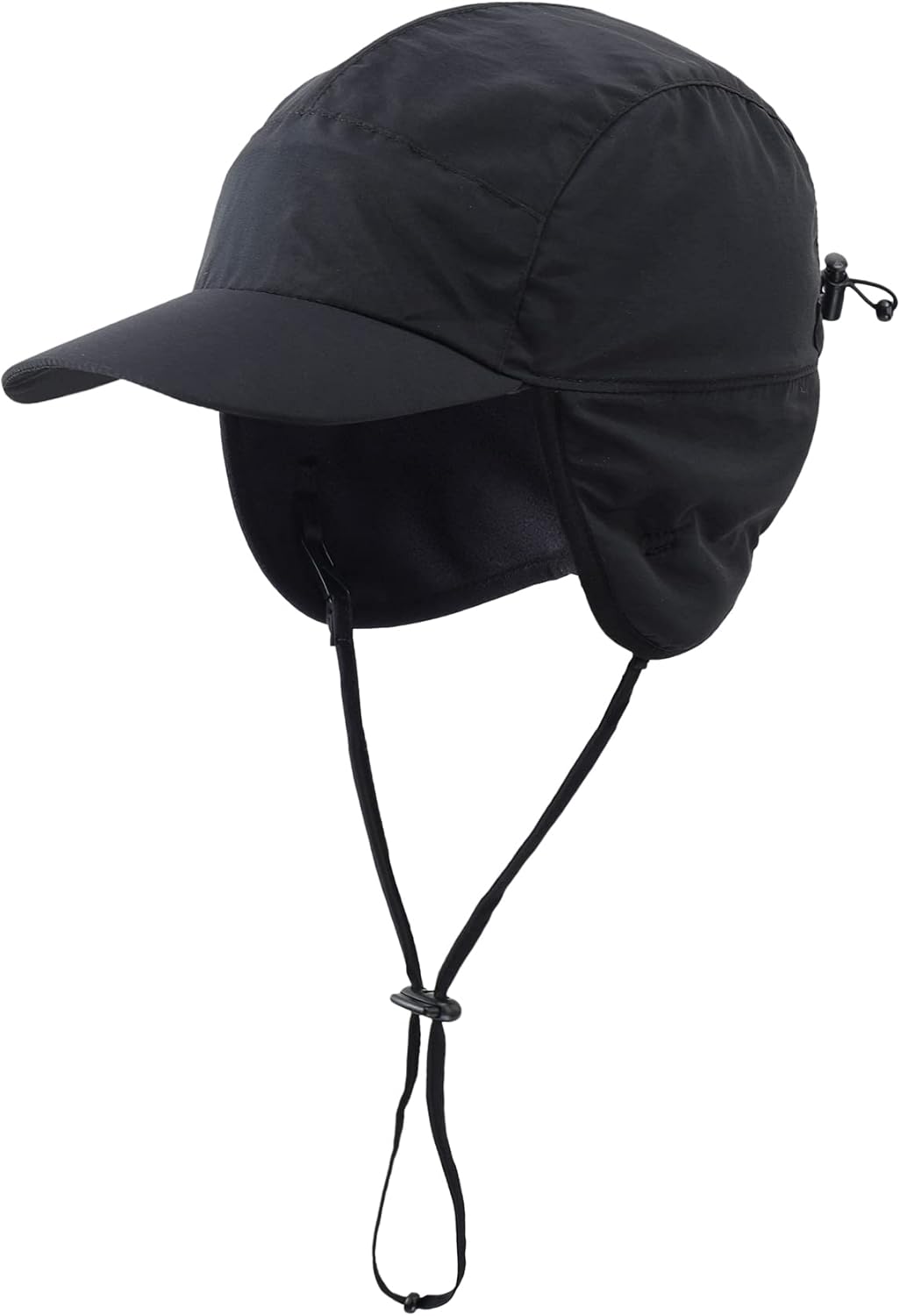 Waterproof Men's Winter Hats with Visor Warm Fleece Lined Baseball Cap Earflaps