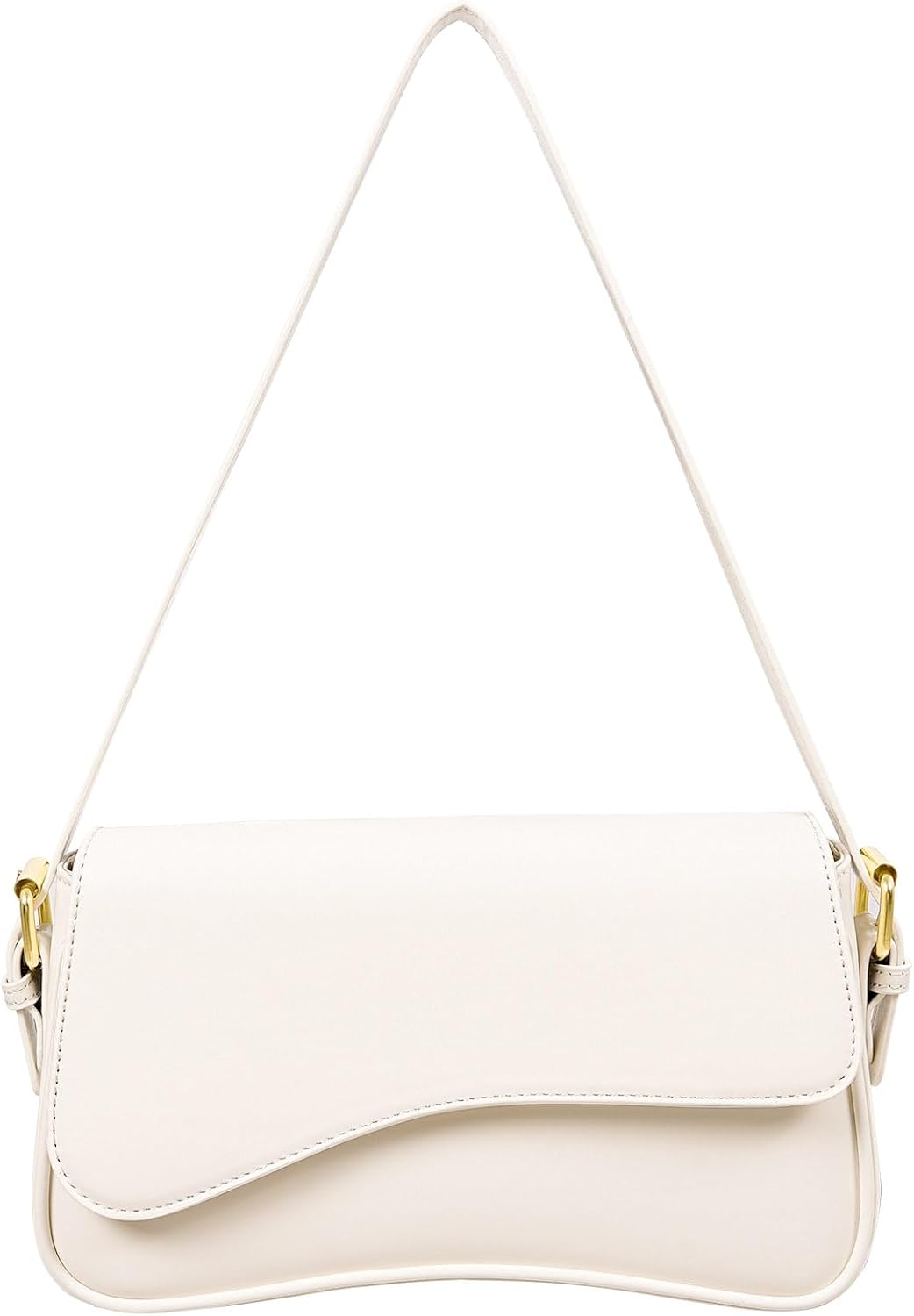 Shoulder Bag for Women Y2K Trendy Purse Vegan Leather Hobo Handbags Clutch Saddle Bag with 2 Removable Strap